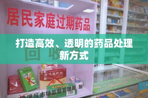 岳阳打造高效、透明的药品处理新方式